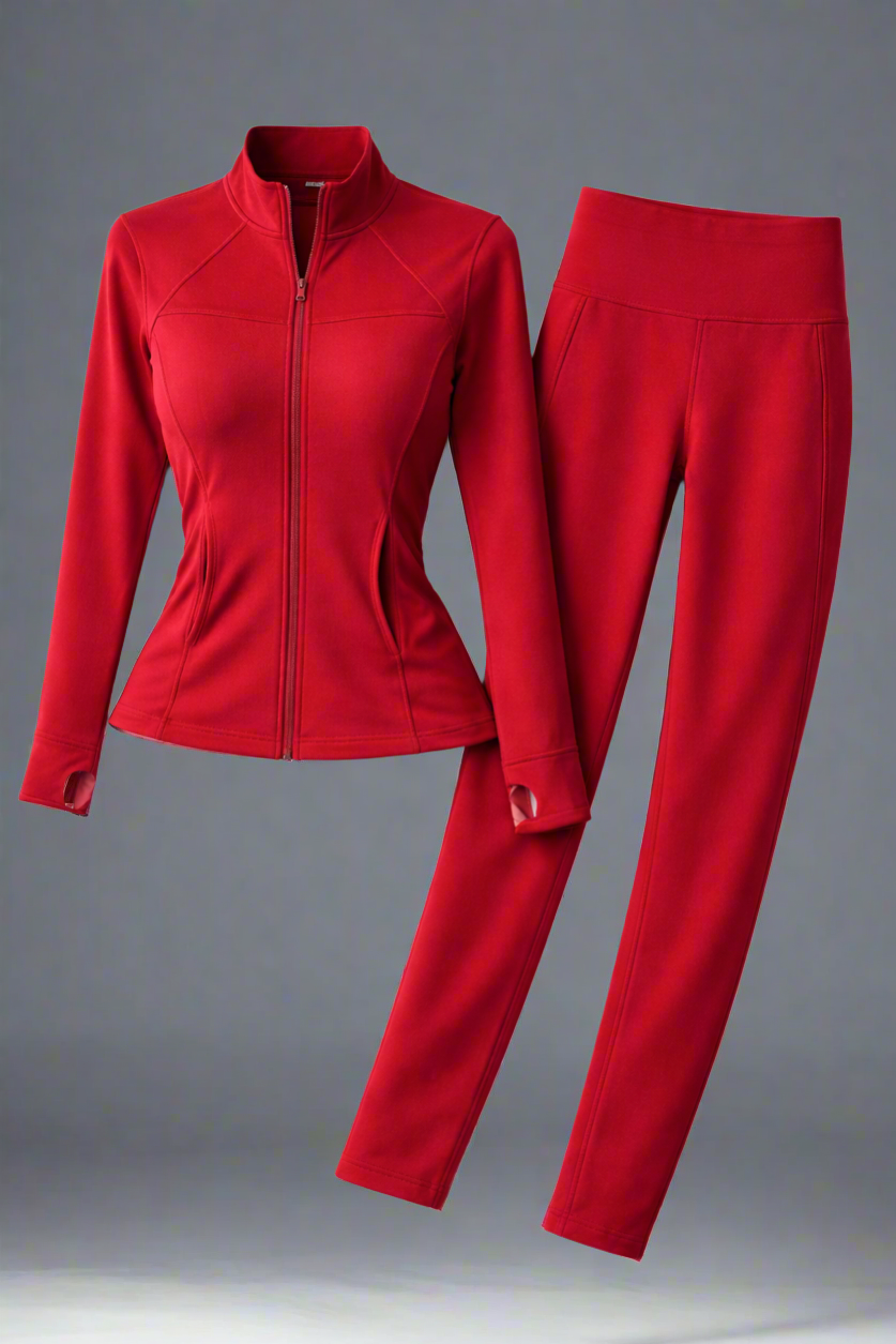 FORMAE Signature Luv Sculpt™ Alpine Zip Set — Cherry Red