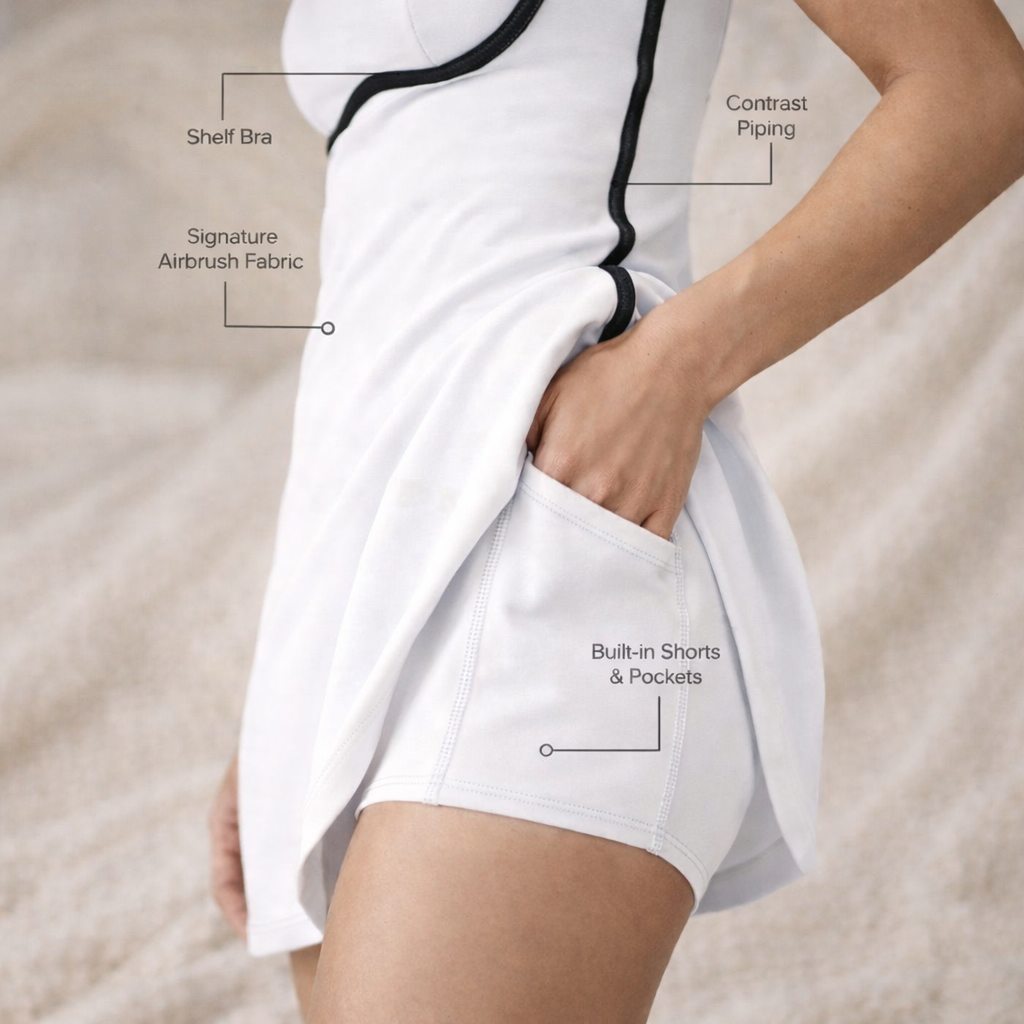 FORMAE Contrast Sculpt™ Performance Skort Dress